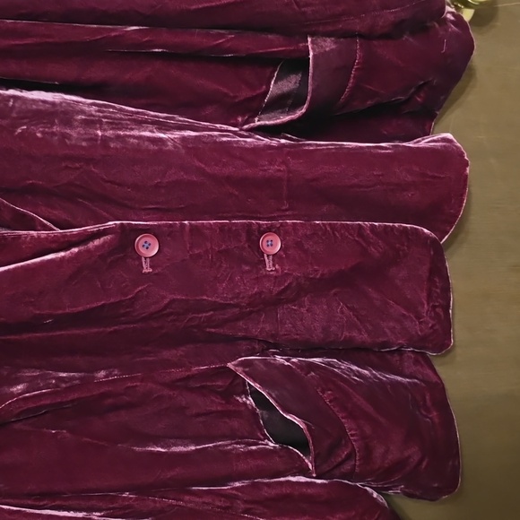 Sundance Velvet Blazer in Rich Burgundy - Picture 4 of 5
